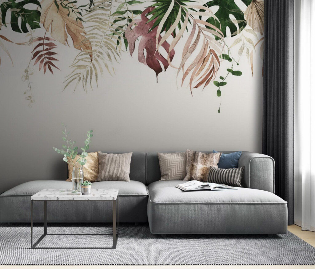 Group of leaves on a white background