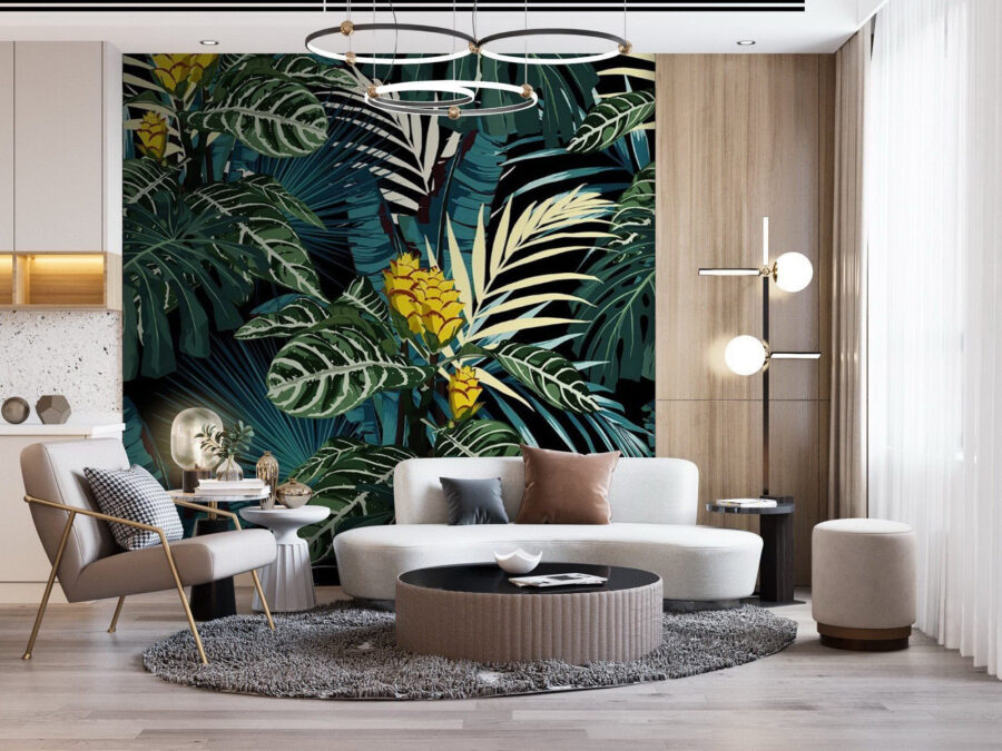 Carta da parati Modello di piante tropicali - immagine 3