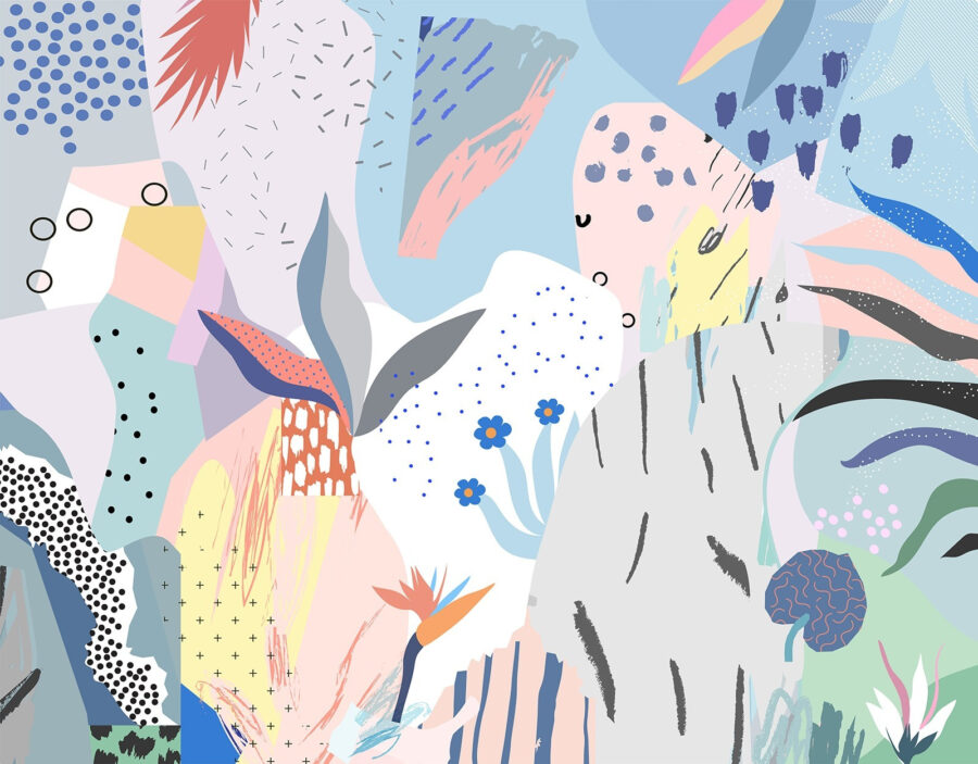 Arte colorata con forme e colori diversi Arte colorata con forme e colori diversi