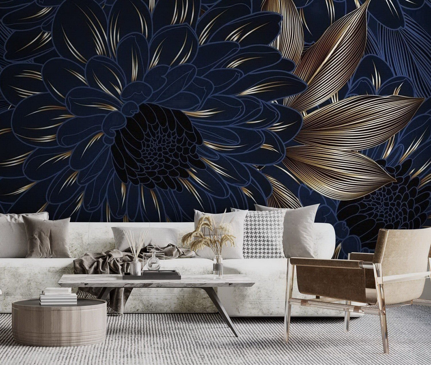 Elegant floral design on dark background