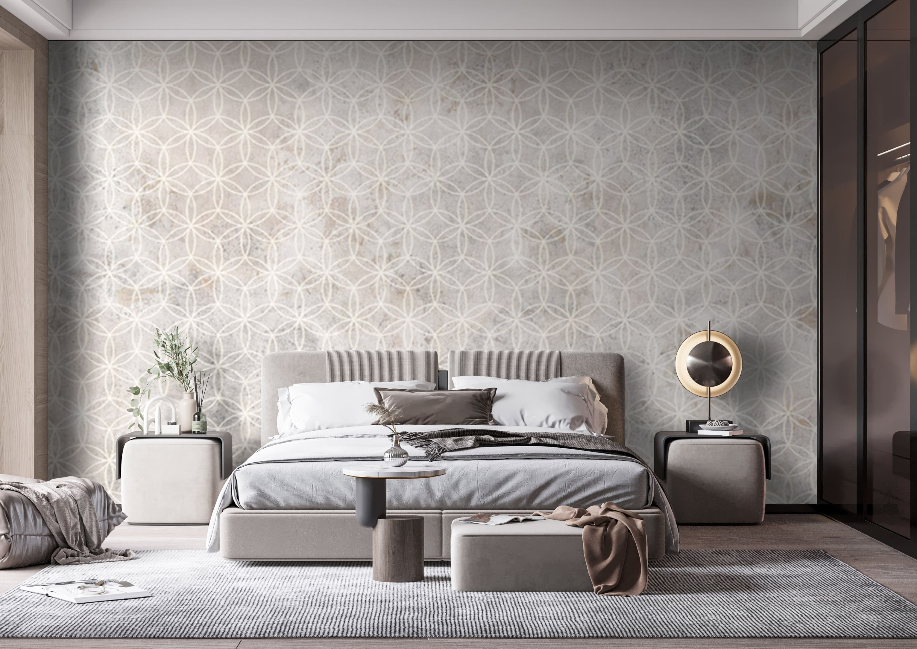 White and gray patterned wall White and gray patterned wall