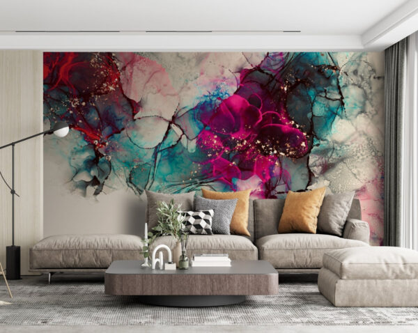 Composizione astratta colorata di arte fluida. Composizione astratta colorata di arte fluida.
