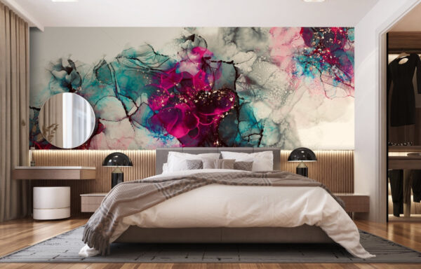Composizione astratta colorata di arte fluida. Composizione astratta colorata di arte fluida.