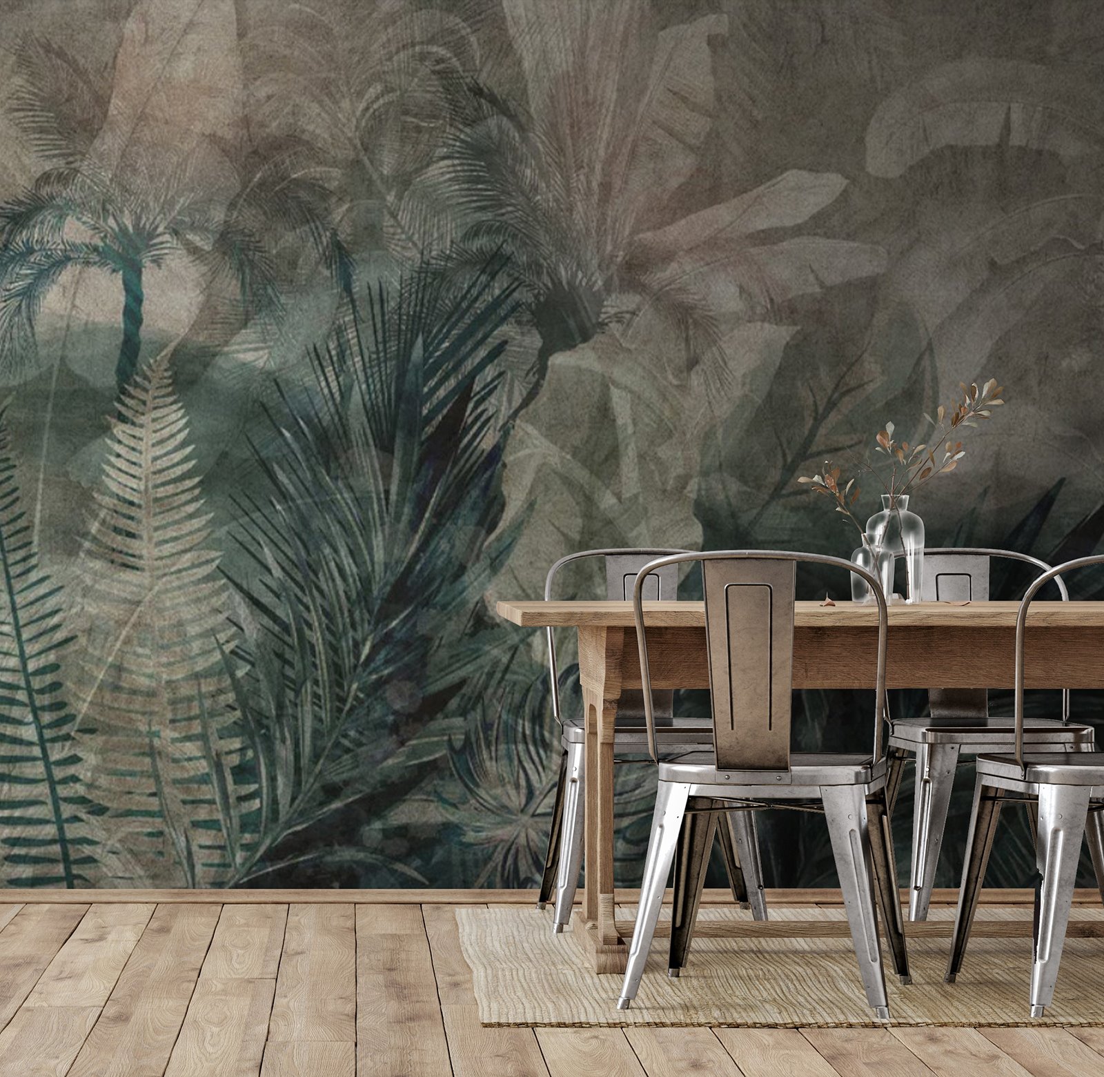 u71423piq1m - Gruppo di foglie su sfondo grigio - tegory