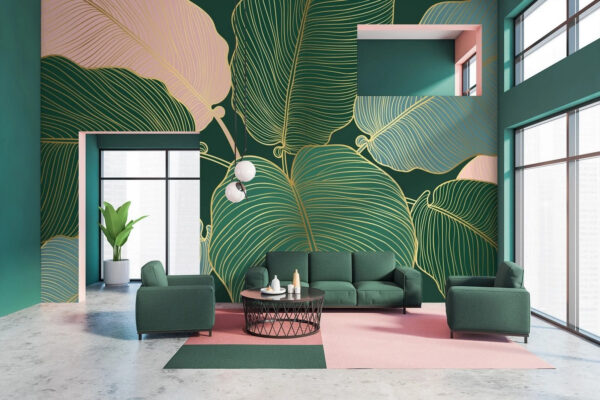 Foglie tropicali dalle linee eleganti. Foglie tropicali dalle linee eleganti.