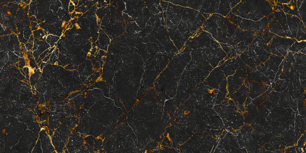 Marmo nero con venature ambrate. Marmo nero con venature ambrate.