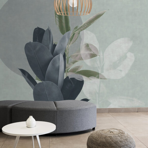Elegant leaves on a pastel backdrop Elegant leaves on a pastel backdrop