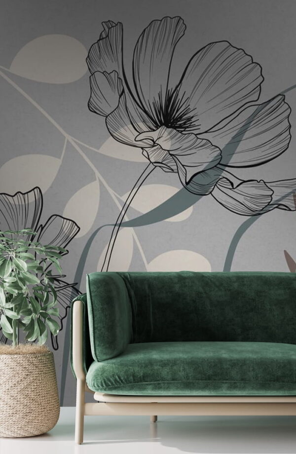 Disegno di fiori e foglie Disegno di fiori e foglie