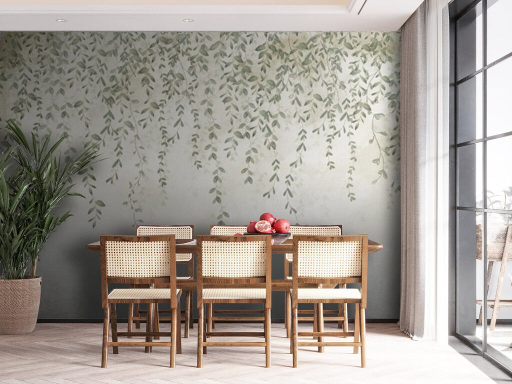 Painting of a vine with leaves