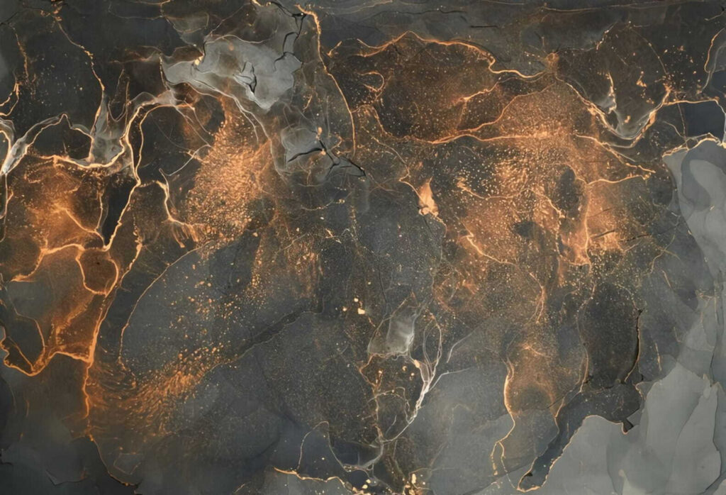 Superficie marmorizzata nera e arancione Superficie marmorizzata nera e arancione
