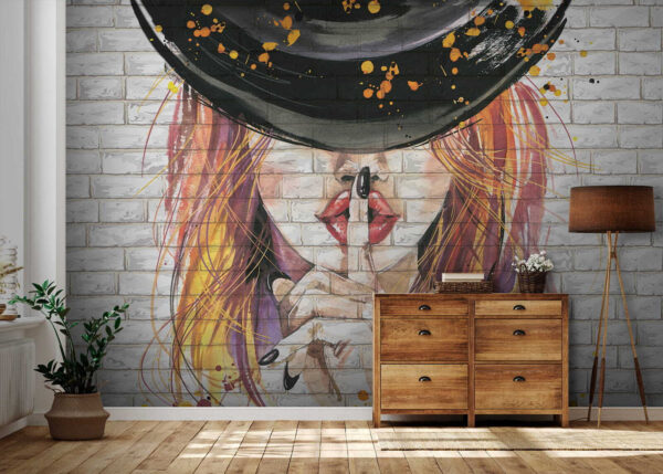 Pittura di una donna con cappello Pittura di una donna con cappello