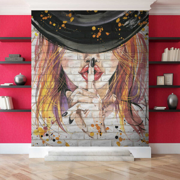 Pittura di una donna con cappello Pittura di una donna con cappello