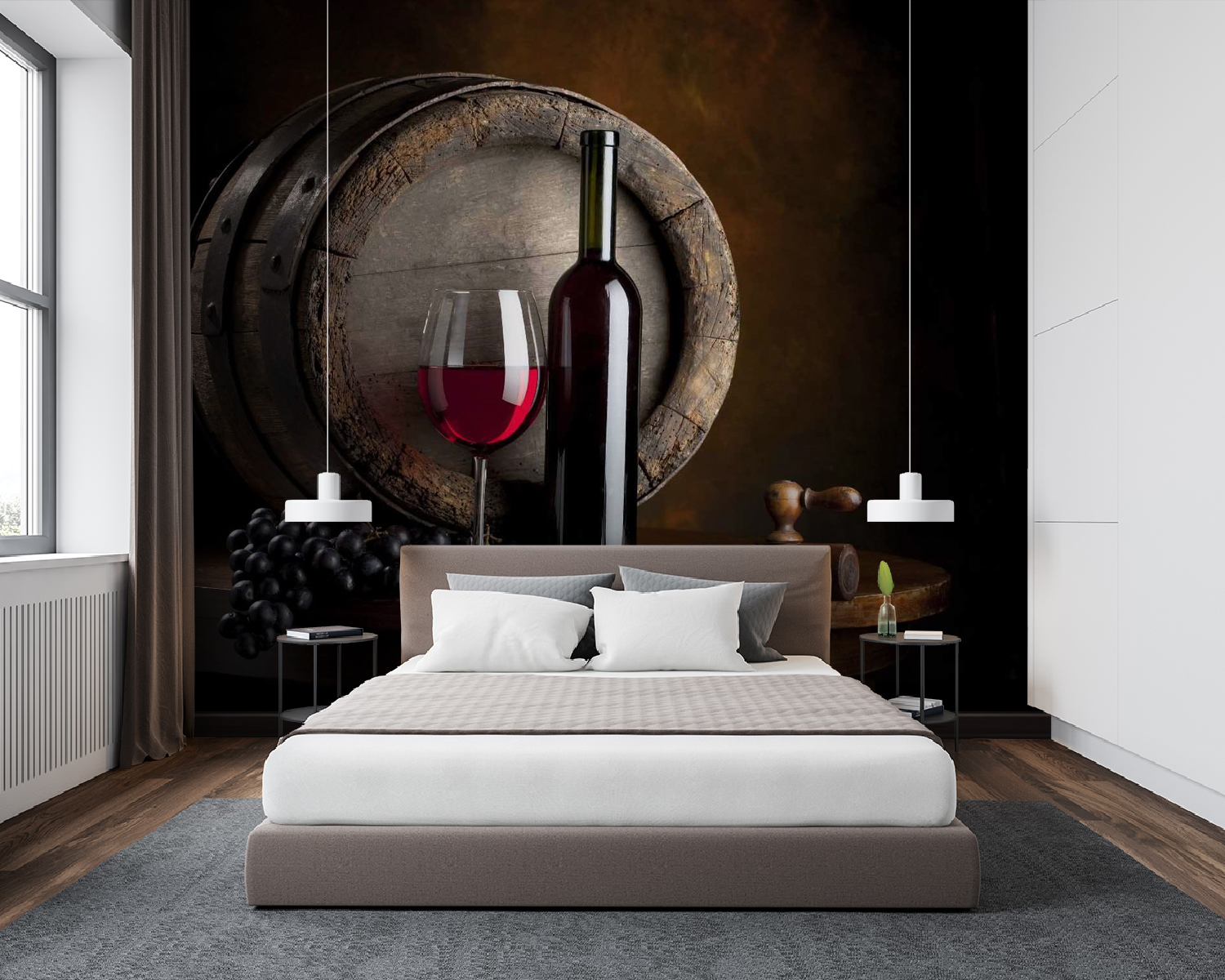 u65206pib94m - Bottiglia di vino e bicchiere su un tavolo - tegory