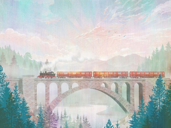 Treno su un ponte Treno su un ponte