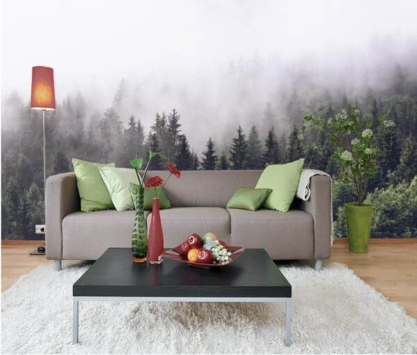 Foresta di alberi con nebbia Foresta di alberi con nebbia