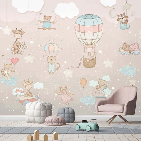 Murale di animali e palloncini Murale di animali e palloncini