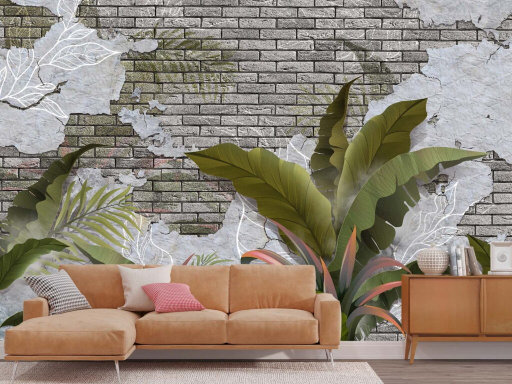 u59823pig2 1024x768 - Muro di mattoni con foglie e muro di mattoni - tegory