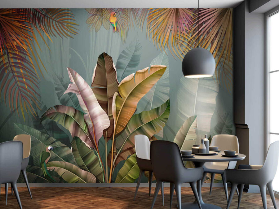 Fogliame tropicale dai colori vivaci