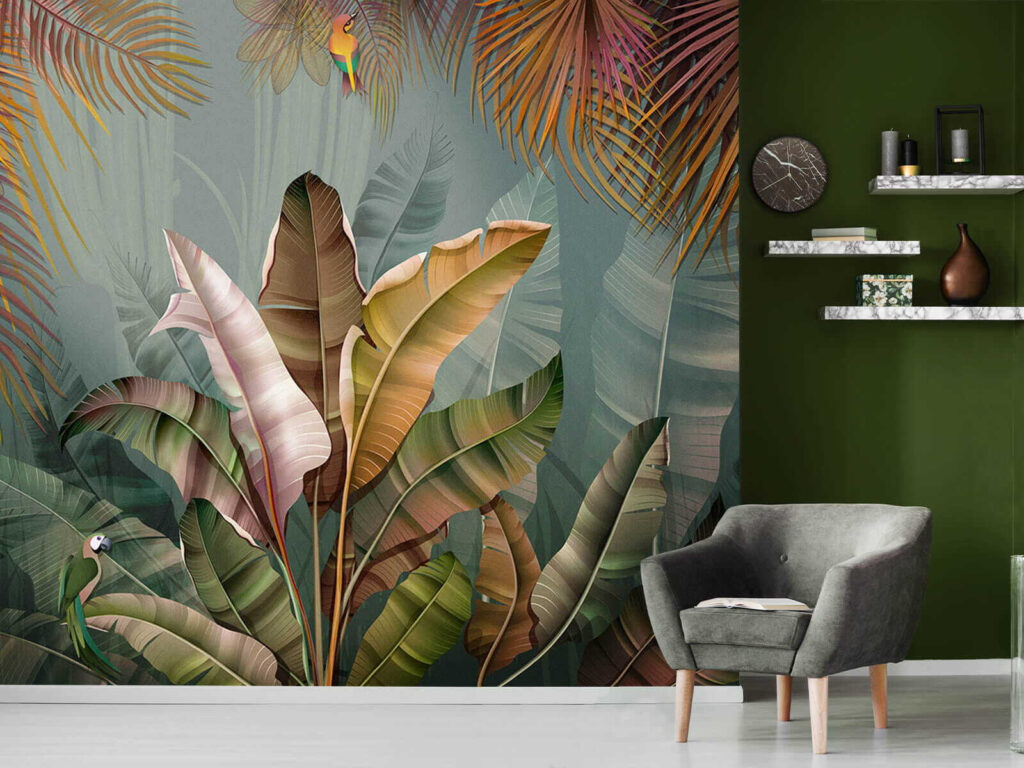 Tropical foliage with vibrant colors Tropical foliage with vibrant colors