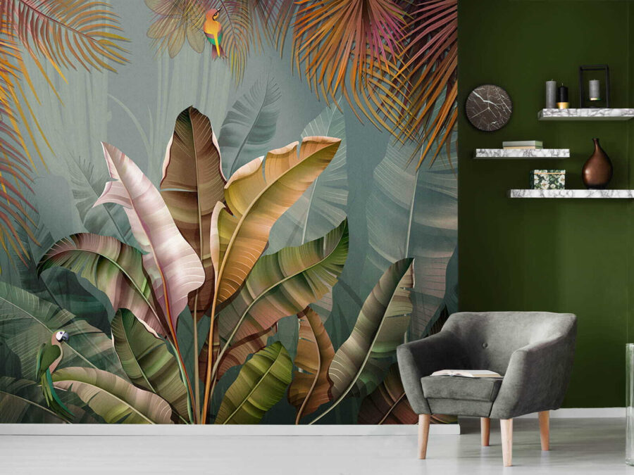 Fogliame tropicale dai colori vivaci