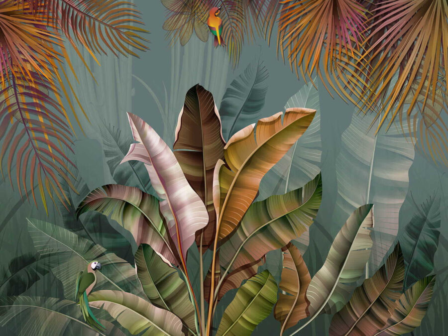 Fogliame tropicale dai colori vivaci
