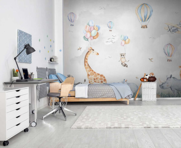 Murale di animali e palloncini Murale di animali e palloncini