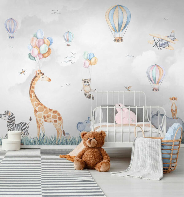 Murale di animali e palloncini Murale di animali e palloncini