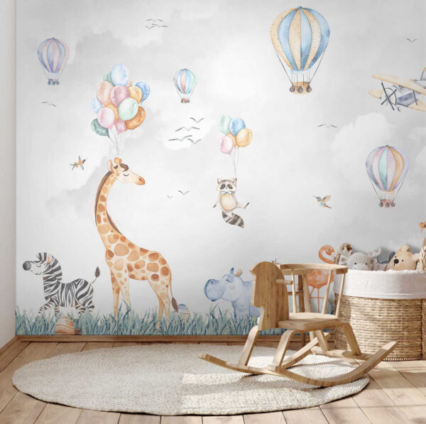 Murale di animali e palloncini Murale di animali e palloncini