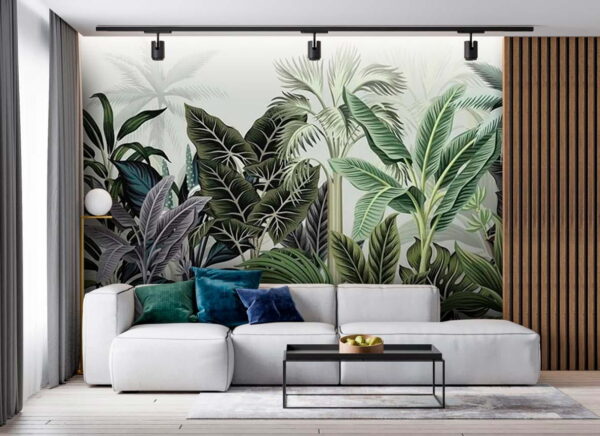 Carta da parati Carta da parati Gruppo di piante tropicali (COD: u59580)