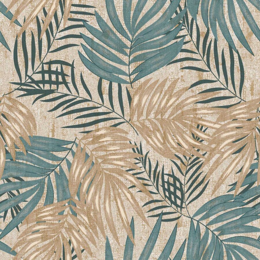 Elegante composizione di foglie tropicali in mostra.