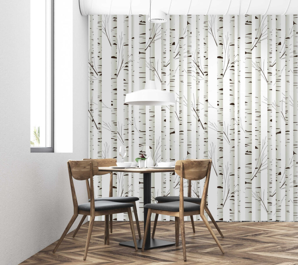 White and brown striped curtain White and brown striped curtain