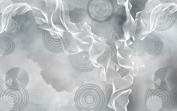 Vortici bianchi e neri su sfondo grigio Vortici bianchi e neri su sfondo grigio