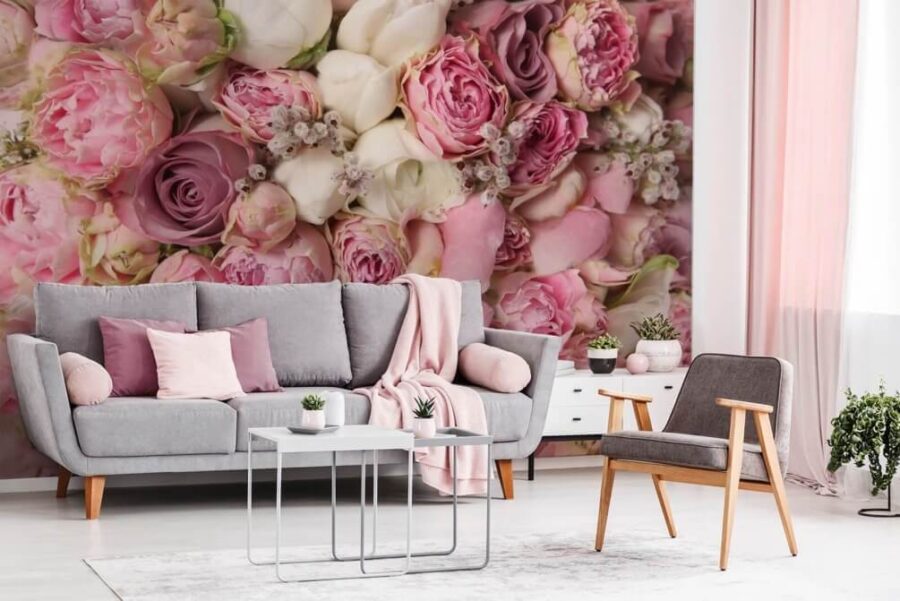 Bellissimo bouquet di rose rosa.
