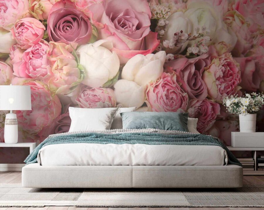 Bellissimo bouquet di rose rosa.