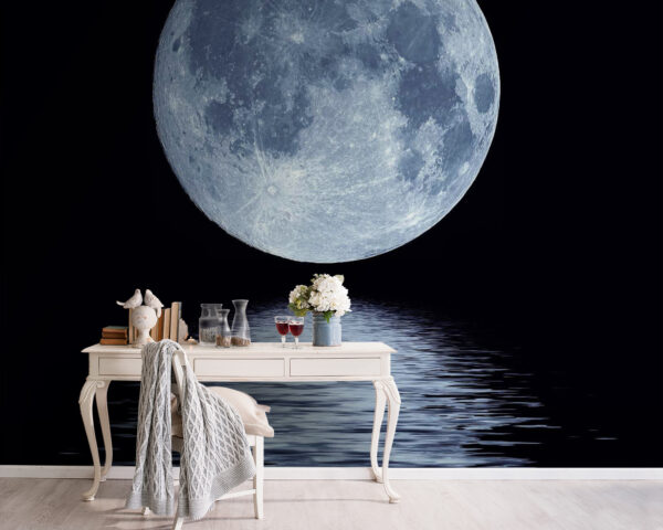 Carta da parati Carta da parati Luna piena sull'acqua (COD: u55308)