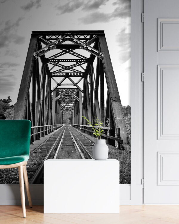 Binari del treno che attraversano un ponte Binari del treno che attraversano un ponte