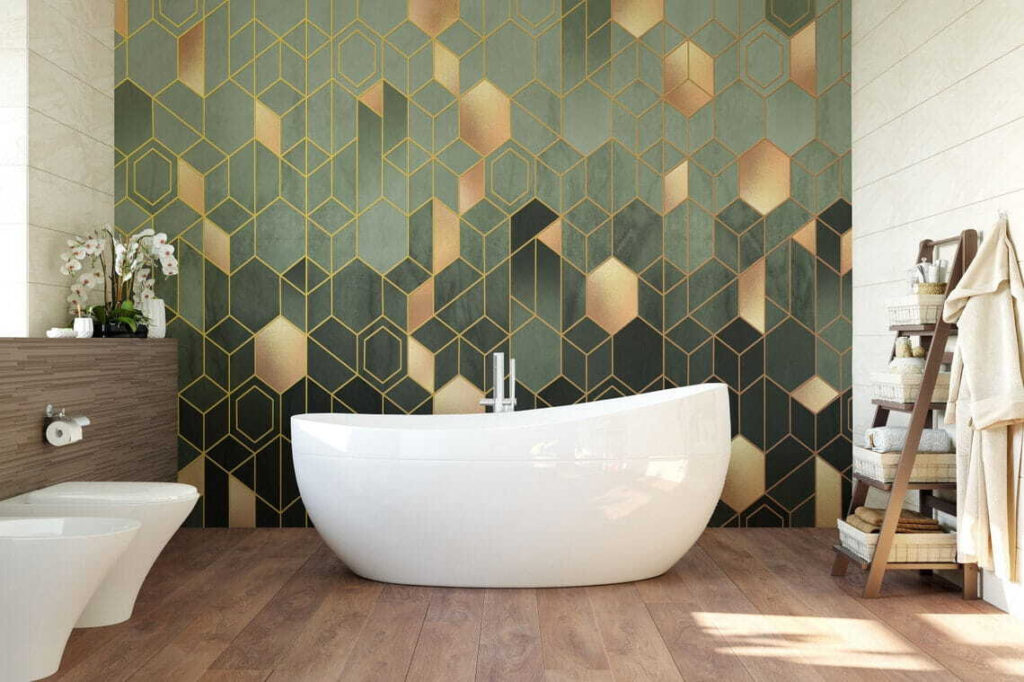 Pattern of hexagons and squares Pattern of hexagons and squares