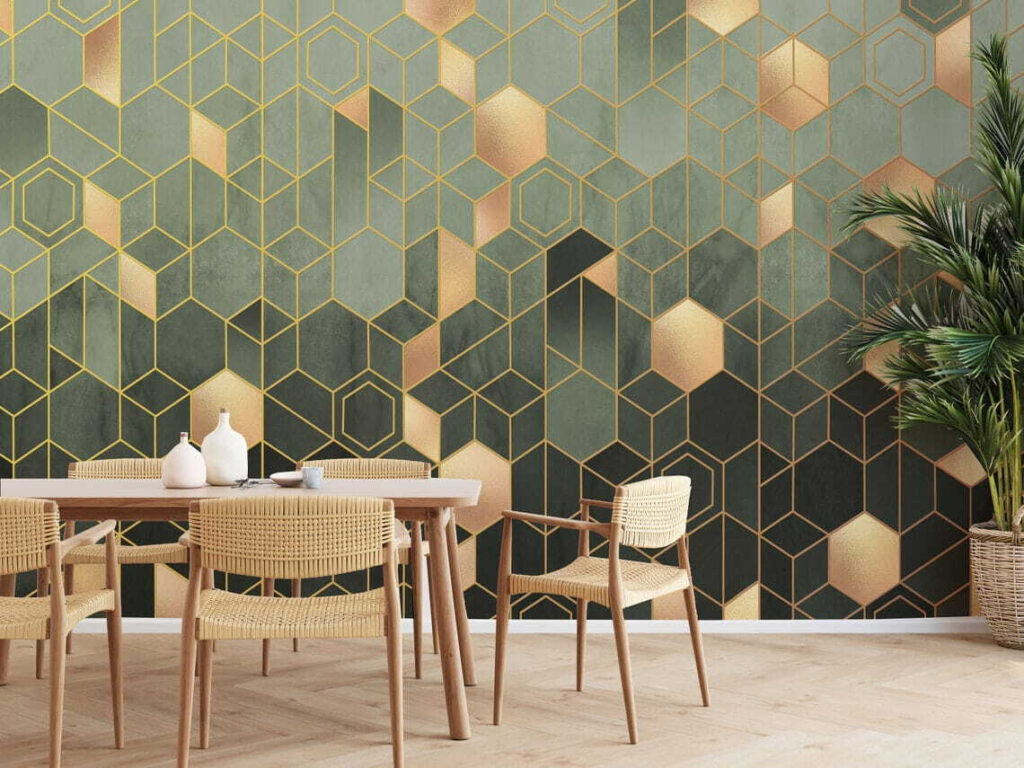 Pattern of hexagons and squares Pattern of hexagons and squares