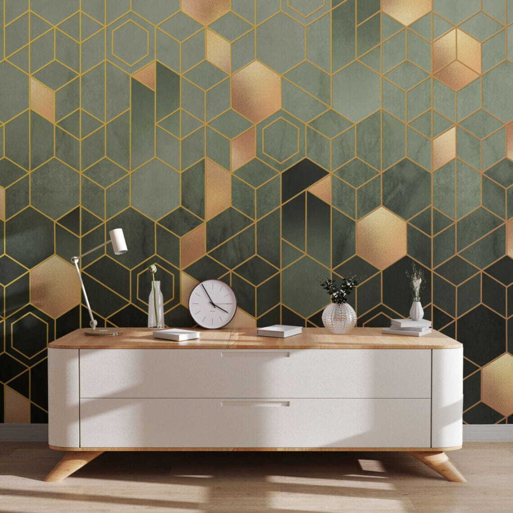 Pattern of hexagons and squares Pattern of hexagons and squares