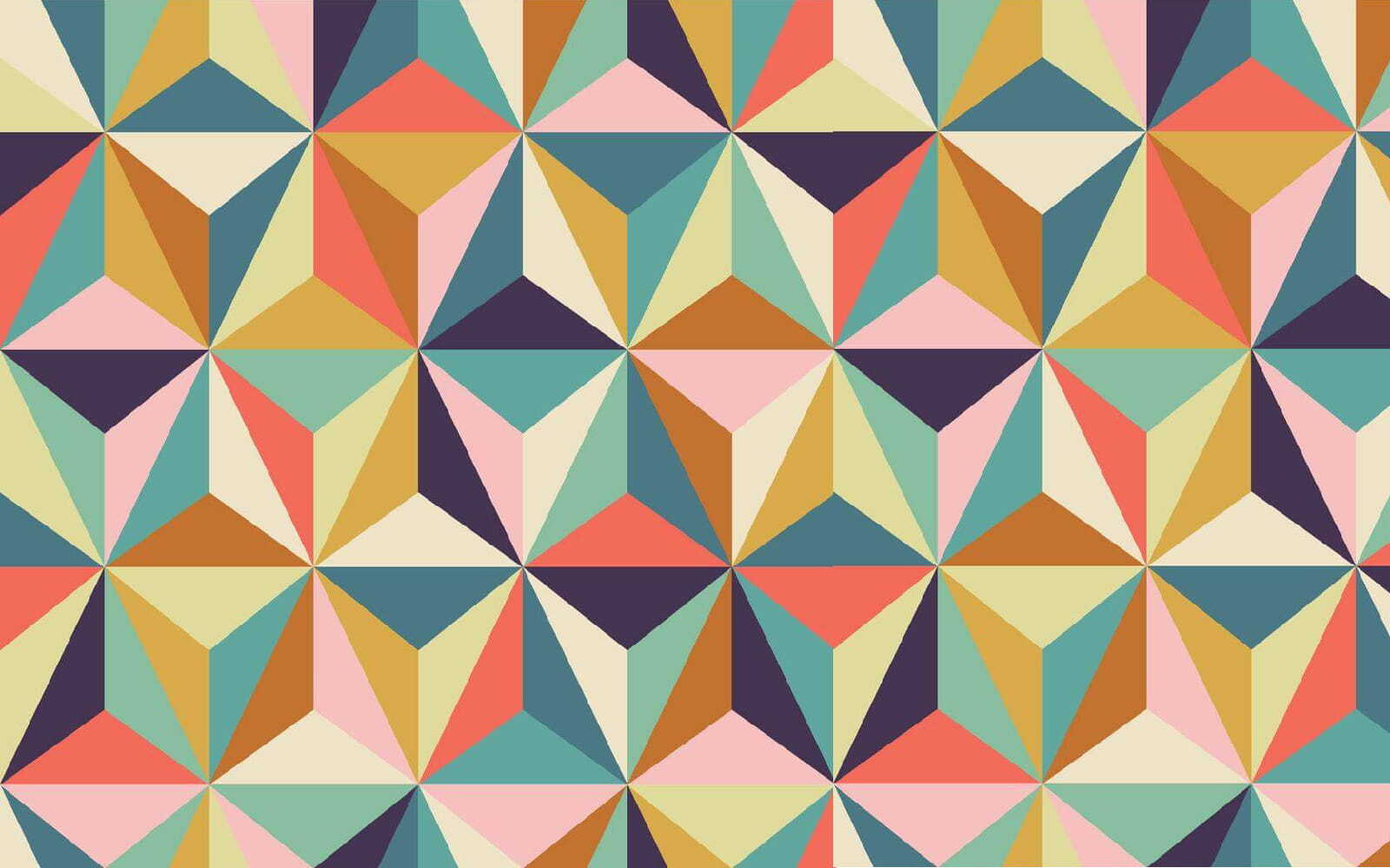 Pattern of colorful triangles