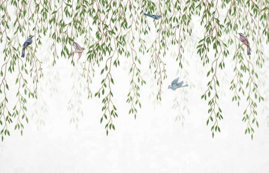 Uccelli sul ramo di un albero