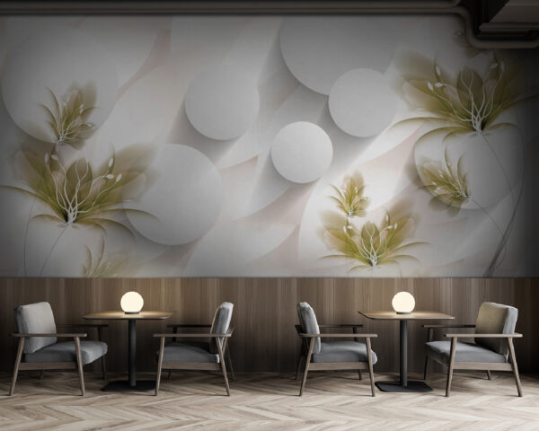 Design floreale bianco e verde Design floreale bianco e verde