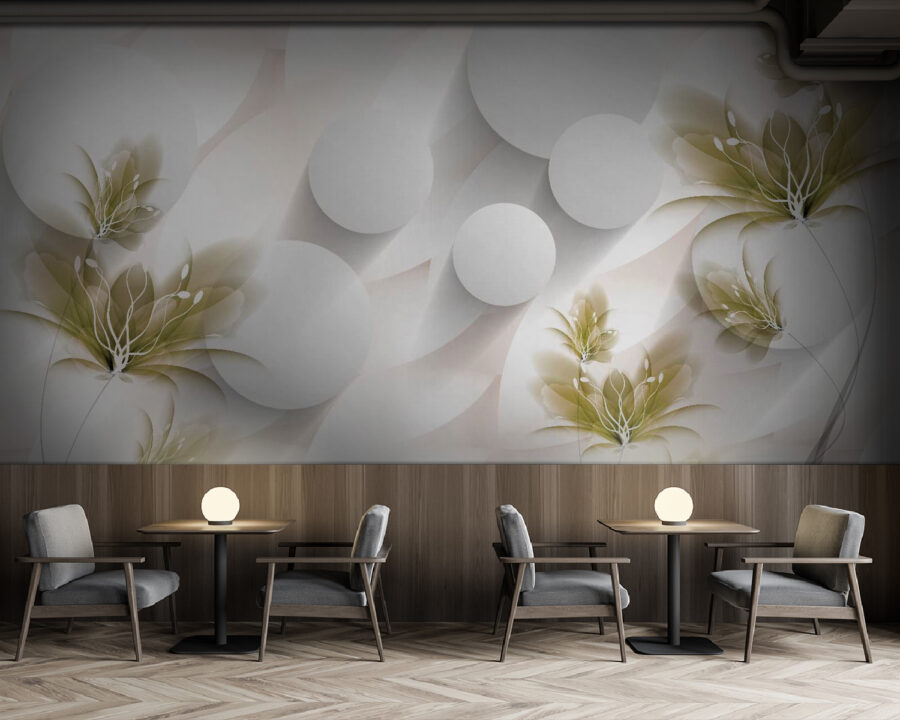Design floreale bianco e verde