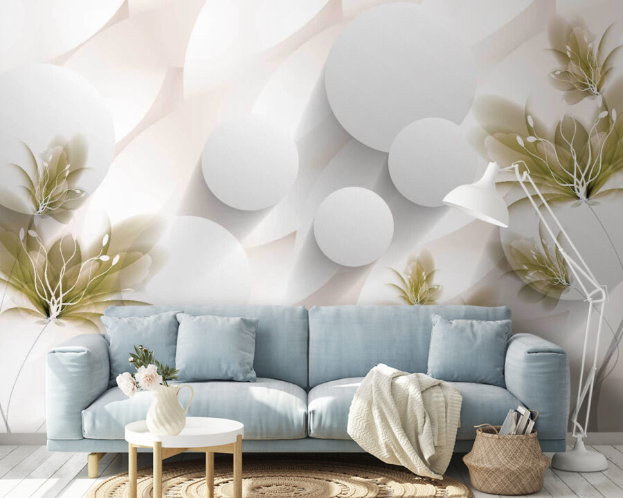 Design floreale bianco e verde