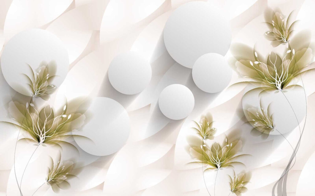 Design floreale bianco e verde Design floreale bianco e verde