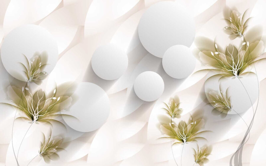 Design floreale bianco e verde