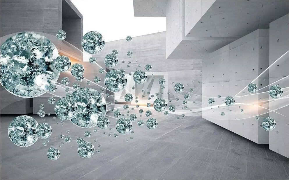 Grande gruppo di diamanti in una stanza Grande gruppo di diamanti in una stanza