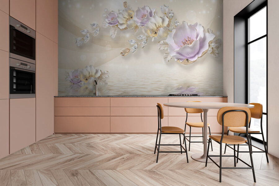 Delicati fiori su acque tranquille