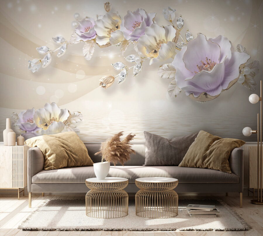 Delicati fiori su acque tranquille