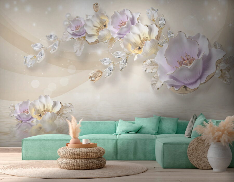 Delicati fiori su acque tranquille